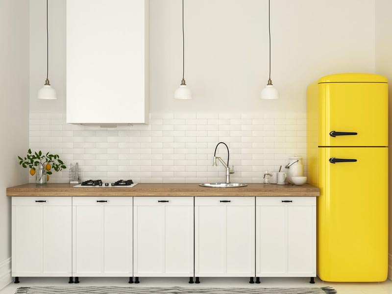accessoires-colores-cuisine-blanche Où trouver de l'électroménager coloré ?