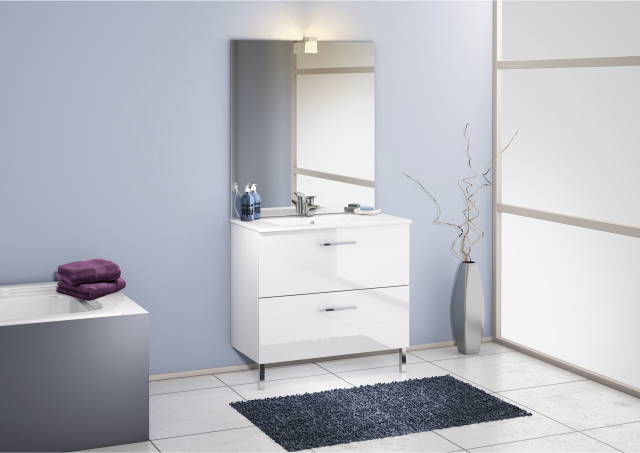 meuble-laque-blanc-chango Meuble de salle de bain - Chango