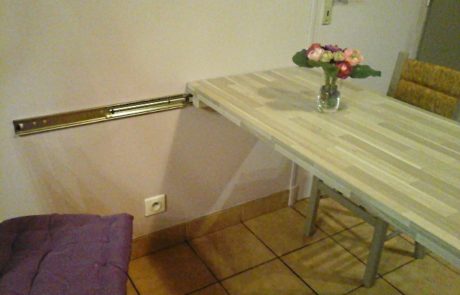 table-cuisine-coulissante Table de cuisine sur mesure