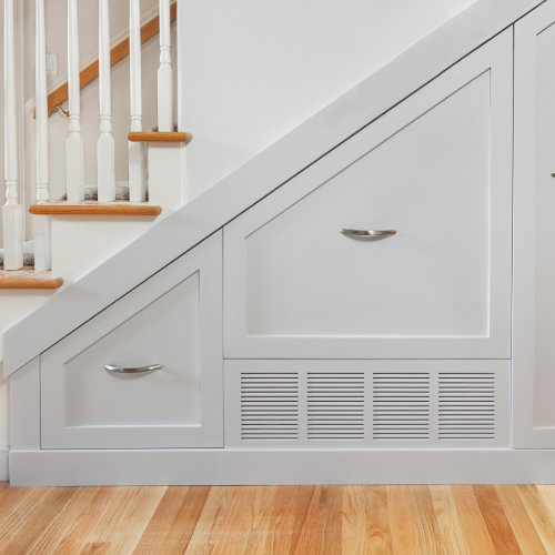 aménagement sous escalier, réalisation sur mesure